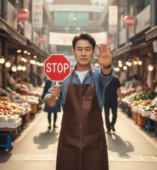 해지보다 일시 중지를 권하는 소상공인 모습